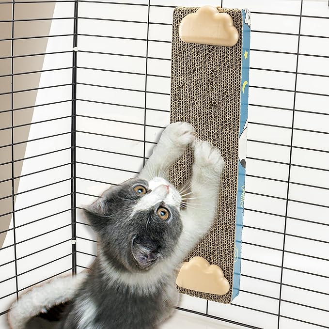 Cat Scratching Post for Cage 40X10CM, Cage Wall Mounted Cat Scratcher, Cardboard Scratcher, SCR-40X10CM-3.3CM