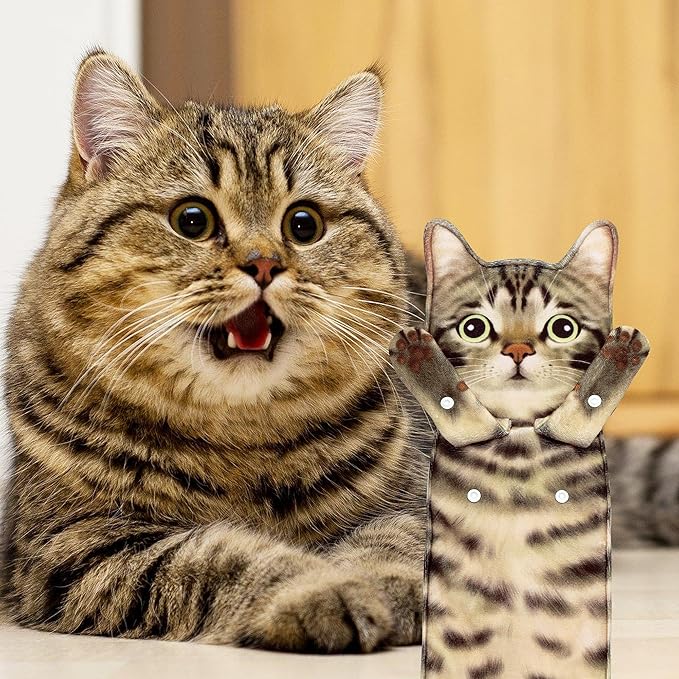 AGRIMONY Cat Funny Hand Towels for Bathroom Kitchen - Cute Decorative Cat Decor Hanging Washcloths Face Towels Super Absorbent Soft - Housewarming Birthday Christmas Fun Gifts for Women Cat Lovers