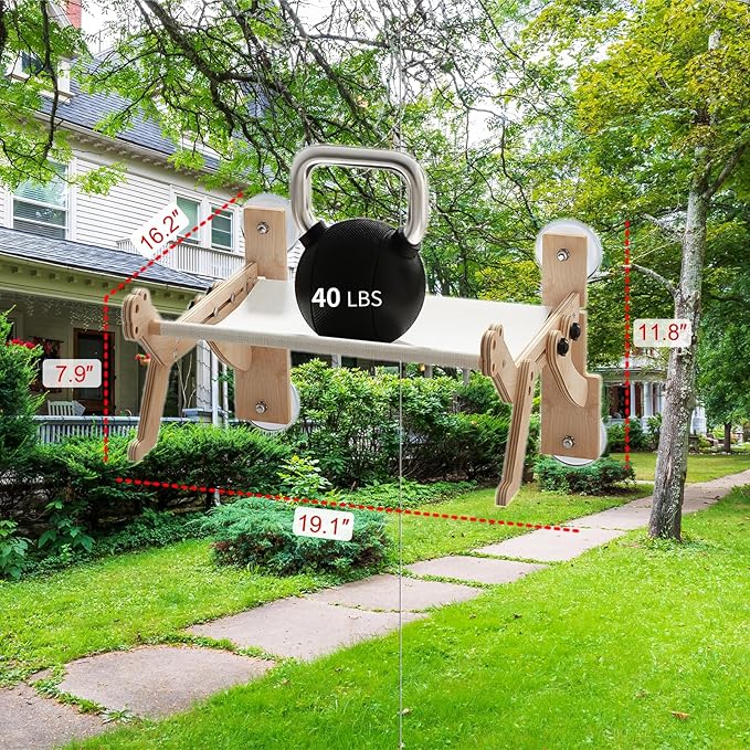 3 in 1 Cat Perch Cat Window Perch Adjustable Cat Window Hammock for Indoor Free-Standing Large Cat Sleeping Bed Seat Shelves for Windowsill Bedside Drawer and Cabinet Holds Up to 40 lbs