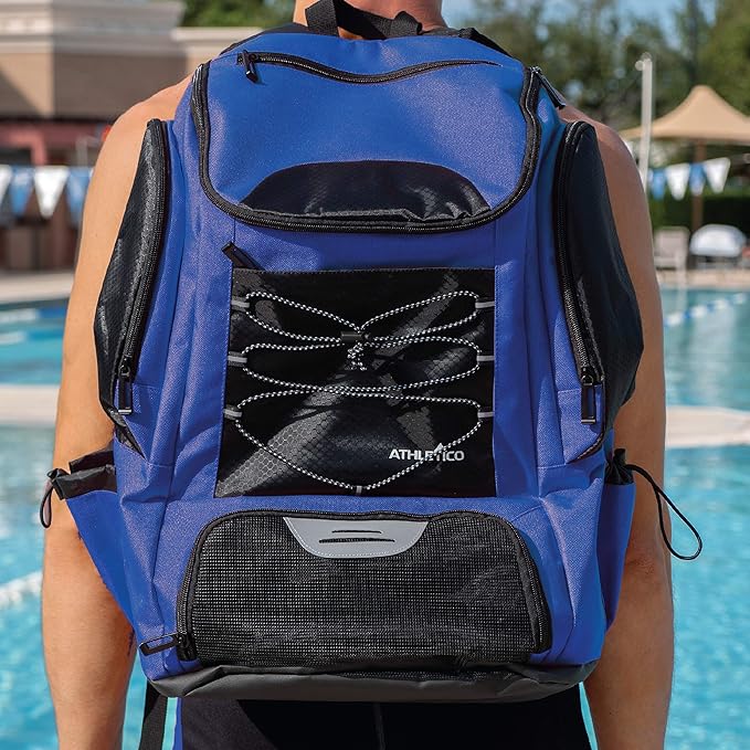 Athletico Swim Backpack - Swim Bag With Wet & Dry Compartments for Swimming, Beach, Camping - Pool Bags With Laptop Sleeve