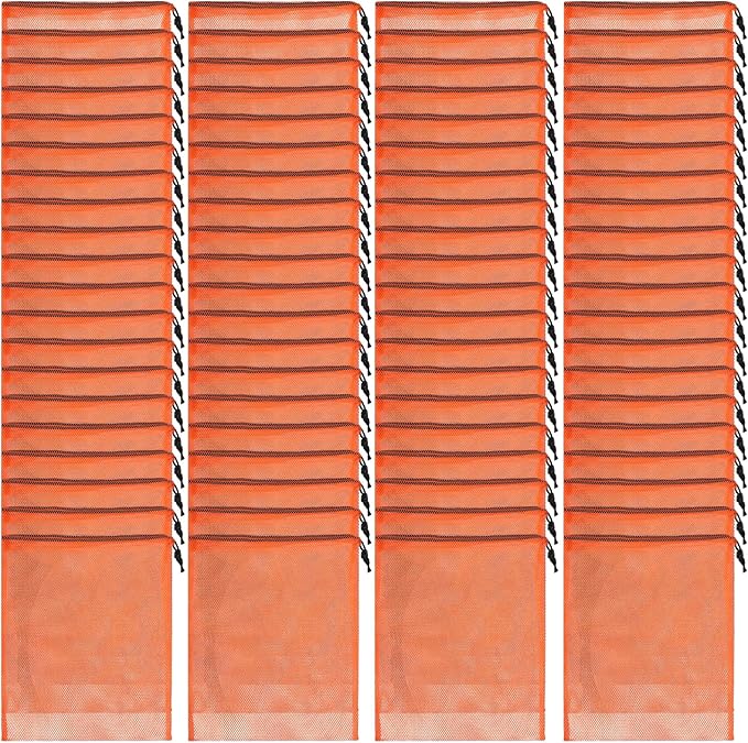 10/20/40/60/100PCS Durable Delicate Nylon Laundry Bag - Multicolor Mesh Drawstring Bags with Locking Closure - Small Gym, Travel, Beach, College, Yoga, Sport