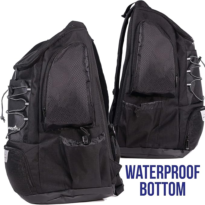 Athletico Swim Backpack - Swim Bag With Wet & Dry Compartments for Swimming, Beach, Camping - Pool Bags With Laptop Sleeve