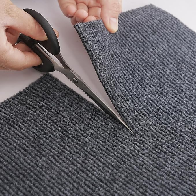 Cat Scratching Mat self-Adhesive, 78.7"x15.8" Cat Carpet remnants,DIY Climbing Cat Scratcher,Cat Scratch Furniture Protector（Dark Gray）