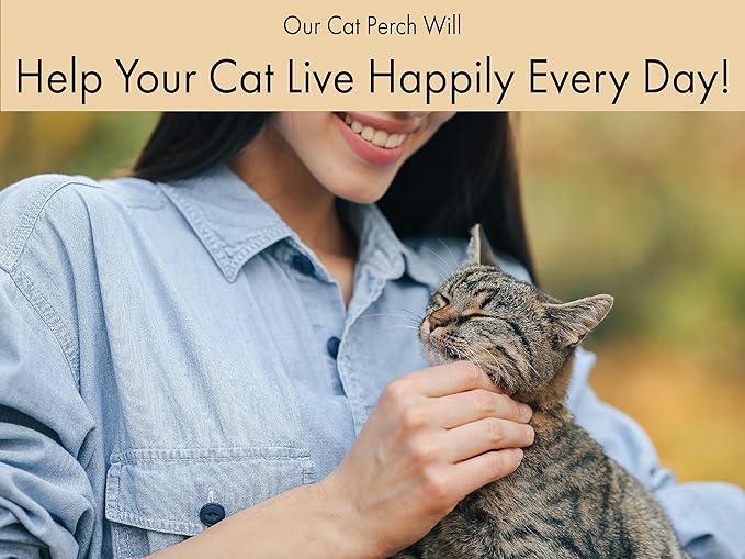 DWD Cordless Cat Window Seat - Cat Window Perch - Cat Wall Hammock - Window Perch for Cats - Dog Window Perch - Cat Window Hammock - Cat Window Shelf