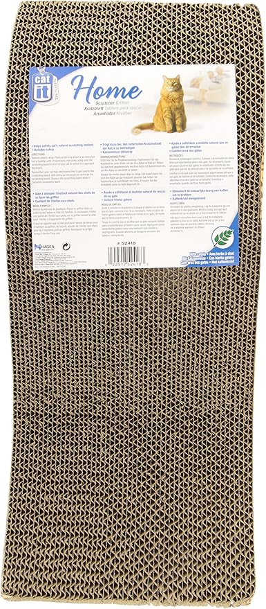 Catit Cat Scratcher with Catnip, Animal Print S-Chaise, 52418