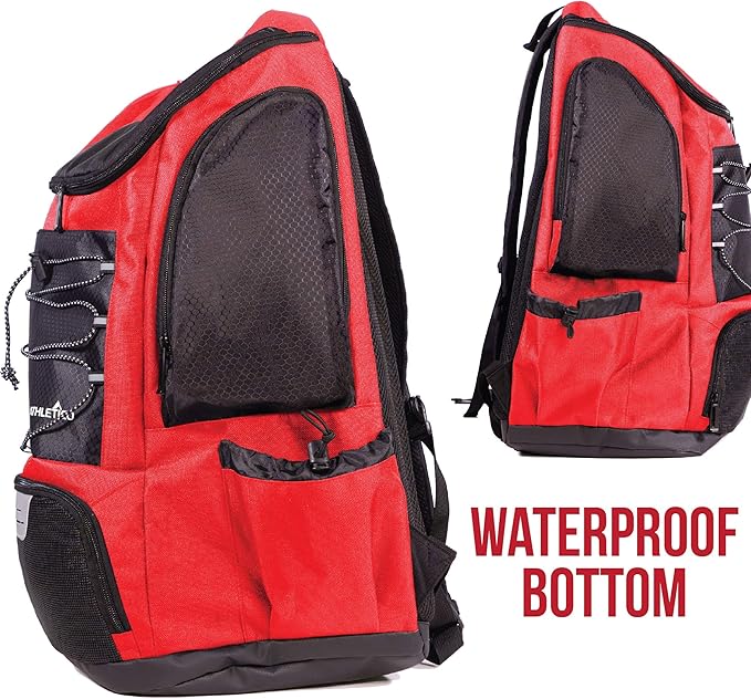 Athletico Swim Backpack - Swim Bag With Wet & Dry Compartments for Swimming, Beach, Camping - Pool Bags With Laptop Sleeve