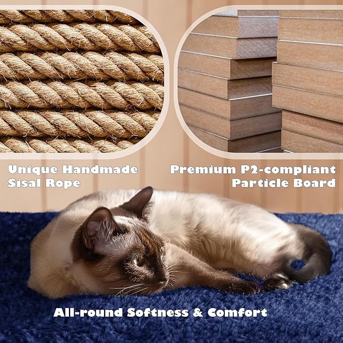 Yaheetech 54in Cat Tree Tower Condo Furniture Scratch Post for Kittens Pet House Play