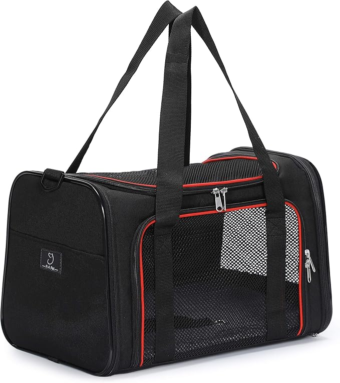 A4Pet Airline Approved Cat Carrier Dog Carriers,Removable Soft-Sided Portable Pet Travel Washable Carrier for Kittens,Puppies,Rabbit,Hamsters