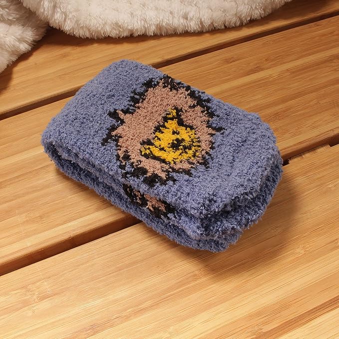 BambooMN Women's Super Soft Warm Microfiber Fuzzy Cozy Animal Socks or Christmas Winter Animal Socks, Value Pack