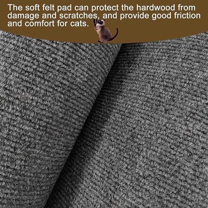 118”x15.8” Trimmable Cat Scratching Post Carpet Cover Cat Scratcher Mat Self-Adhesive Cat Tree Shelves Replacement Parts Mat Cat Scratcher for Cat Shelves Steps Couch Furniture DIY Protector