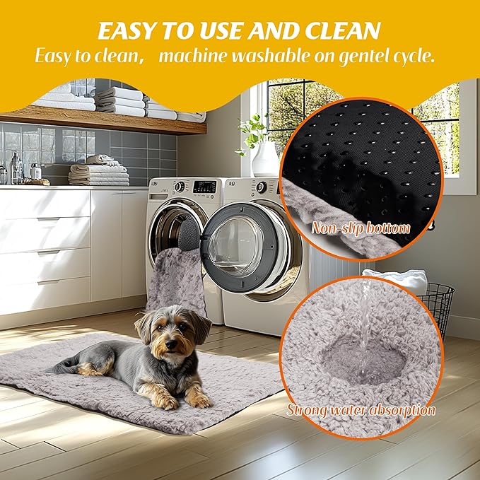 PatiencET Self Warming Cat Bed Mat, Self Heating Pet Bed for Indoor Outdoor Cats, Cat Dog Warming Pad Bed with Washable Removable Cover Non-Slip Bottom, 18"×24" Grey