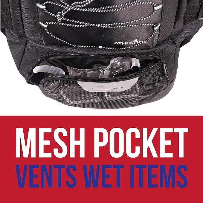 Athletico Swim Backpack - Swim Bag With Wet & Dry Compartments for Swimming, Beach, Camping - Pool Bags With Laptop Sleeve