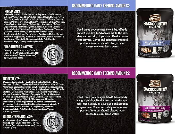 Backcountry Grain-Free Cat Food Variety Pack of 7 Count 3 oz. Pouches