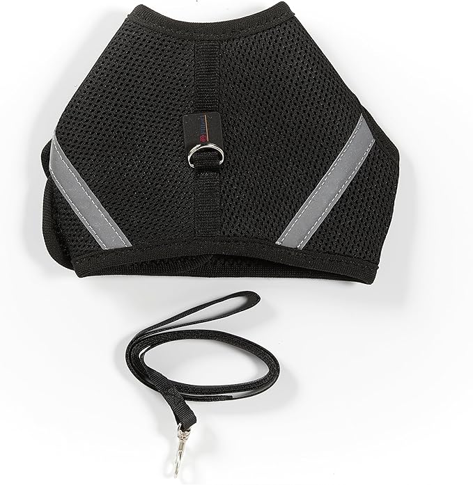 Kitten Harness and Leash Set with Reflective Strip, Cat Harness and Leash Set Escape Proof, Adjustable, Travel, Cat Vest