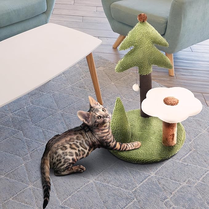 Cat Craft Sisal & Chenille Forest Pine and Flower Cat Scratching Post Set