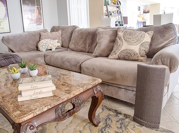 'Sofa-Scratcher' Cat Scratching Post & Couch-Corner / Furniture Protector (Black)