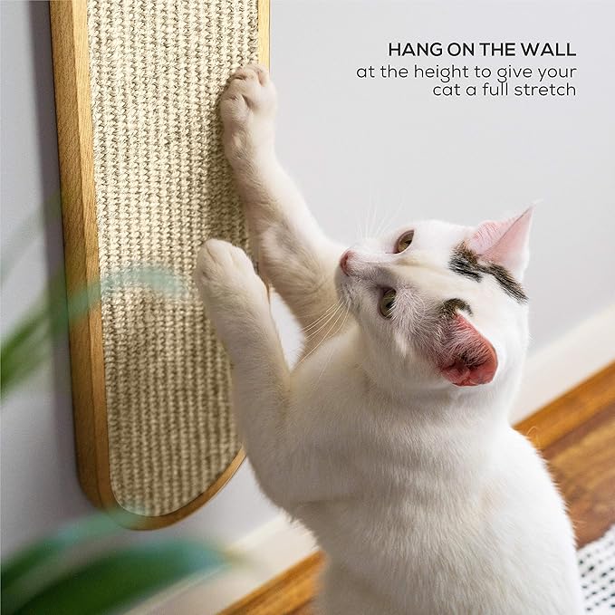 7 Ruby Road Wall Mounted Cat Scratcher - Indoor Cat Scratching Board Cat Vertical Cat Scratcher for Wall - Cat Scratch Pad Scratching Post for Indoor Cat Wall Mounted - Cat Wall Furniture Scratch